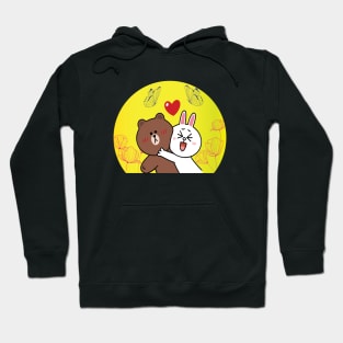 brown bear and cony Hoodie